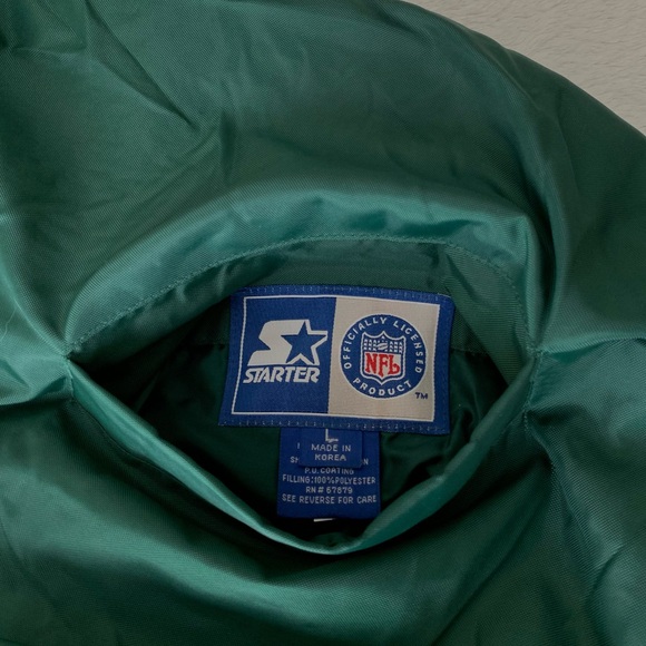 Vintage Reversible Starter Puffer Jacket New York Jets Size L - Picture 8 of 9